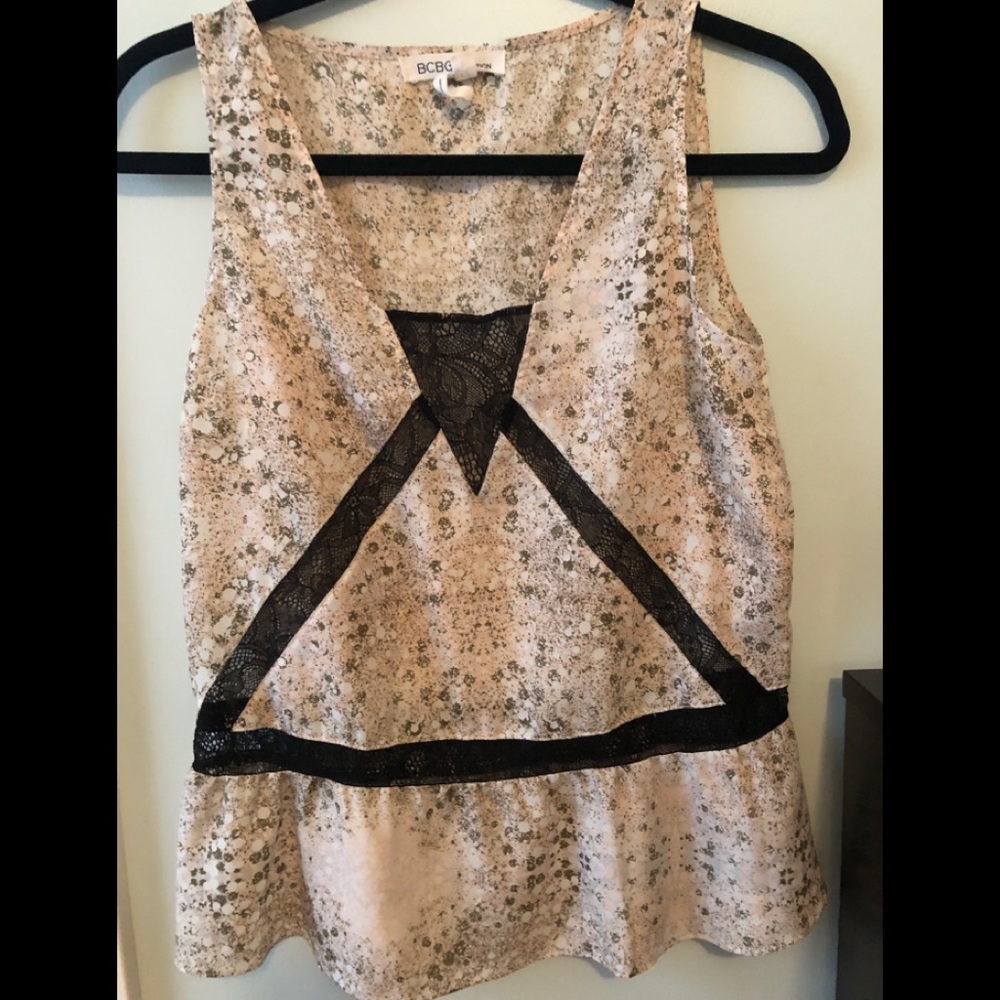 BCBGeneration Black and Pink Camisole